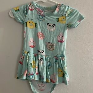 Posh Peanut Animal Donut Twirl Bodysuit